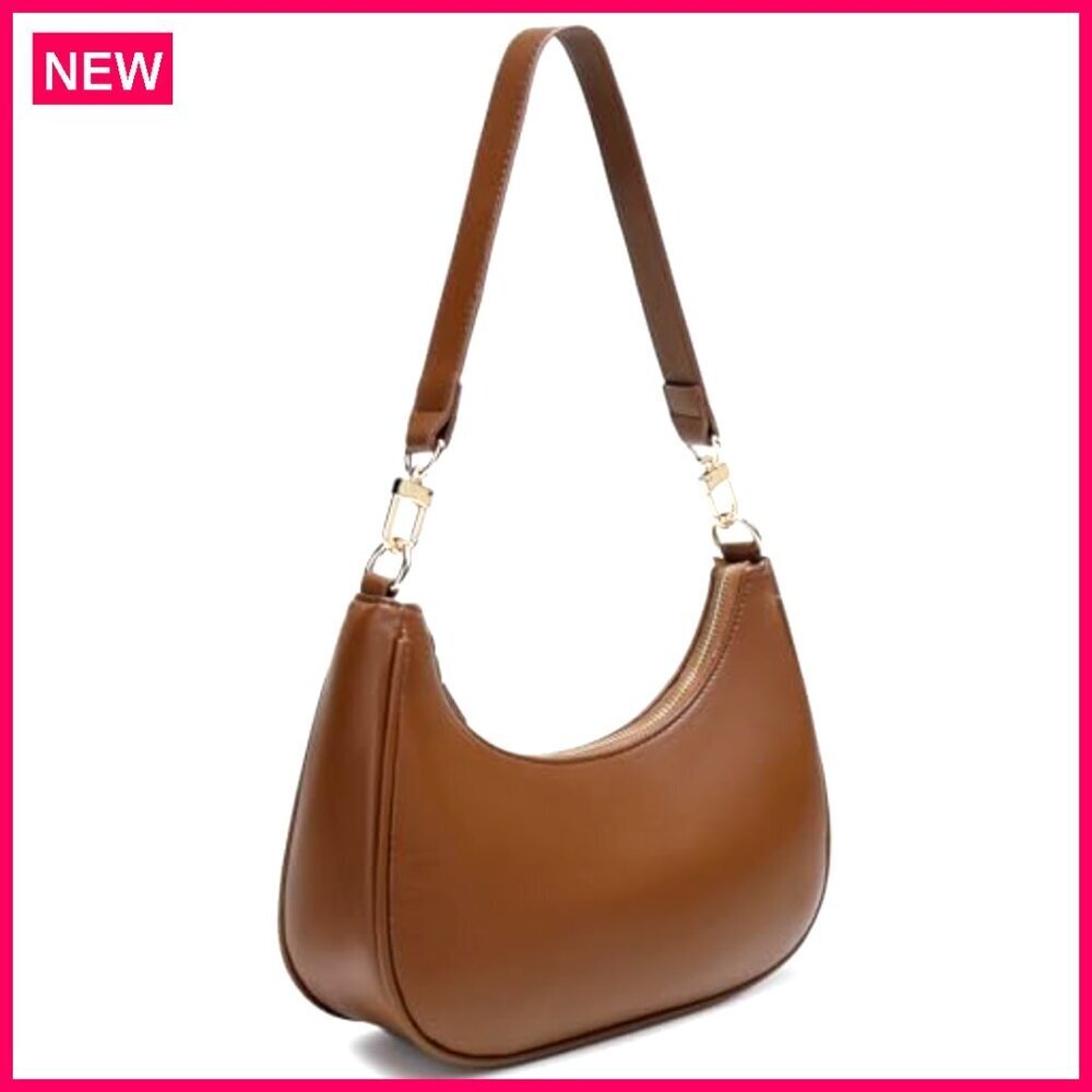 Lightweight Hobo Shoulder Bag with Zipper Pocket for Daily Use - Picture 4 of 8